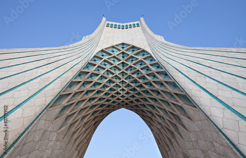 Under Azadi monument in Tehran