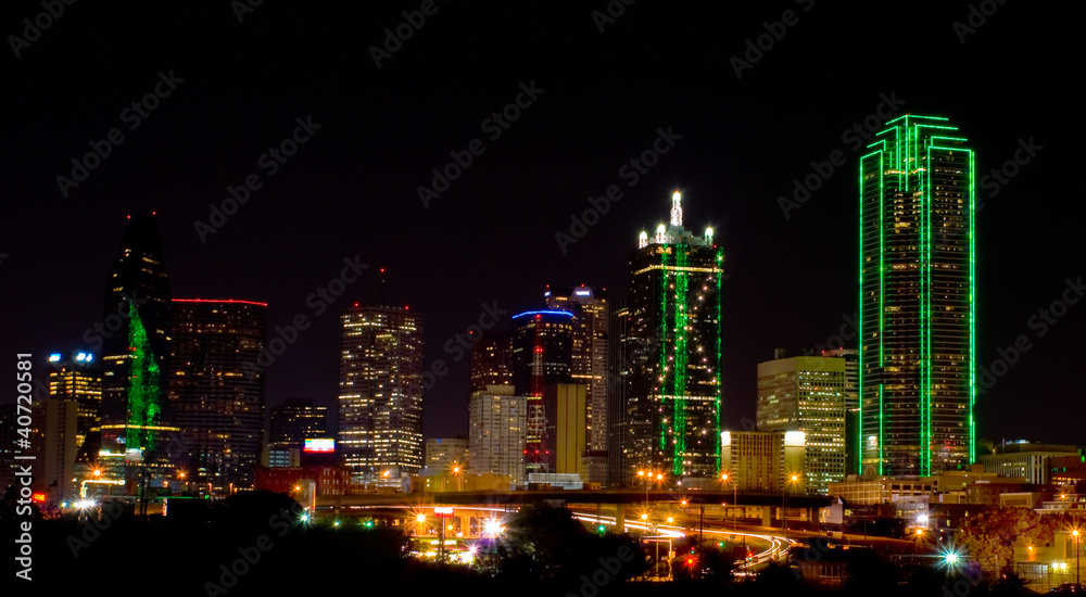 Dallas Texas Skyline at night