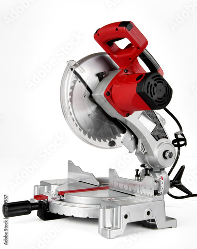 Power Miter Saw (chop saw) shot on a white background