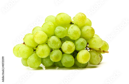 Green grapes Isolated on white