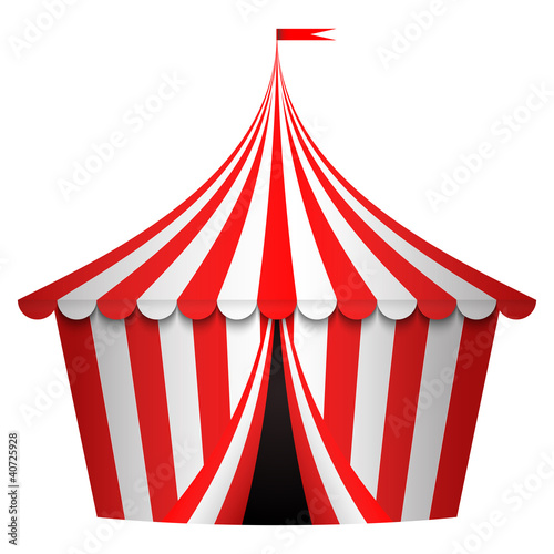 Vector illustration of circus tent photo