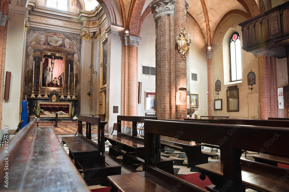St. Brigida interior church. Piacenza. Emilia-Romagna. Italy.