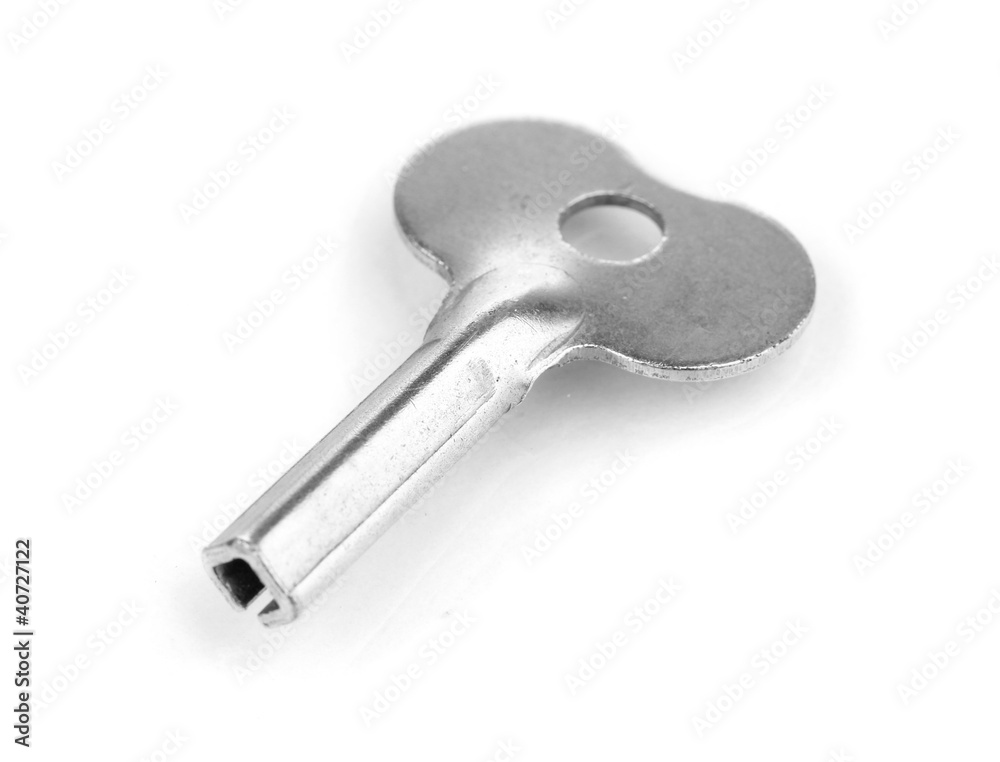 Winding key isolated on white Winding key isolated on white