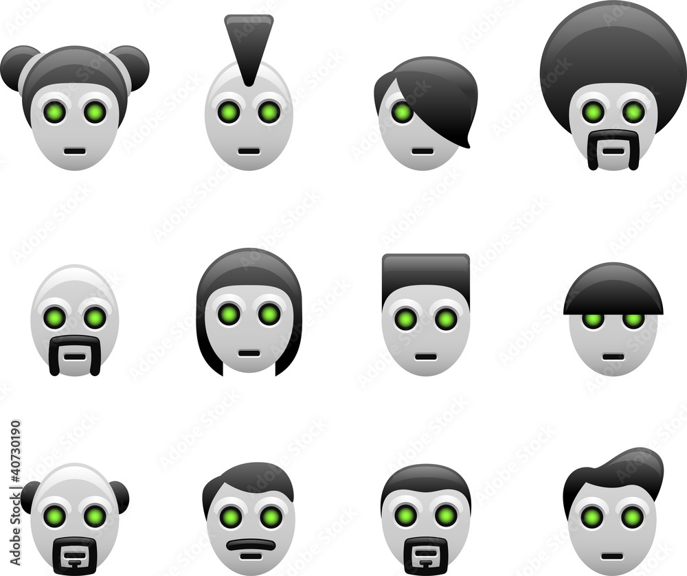robot hair styles