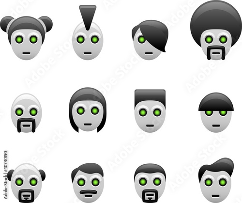 robot hair styles