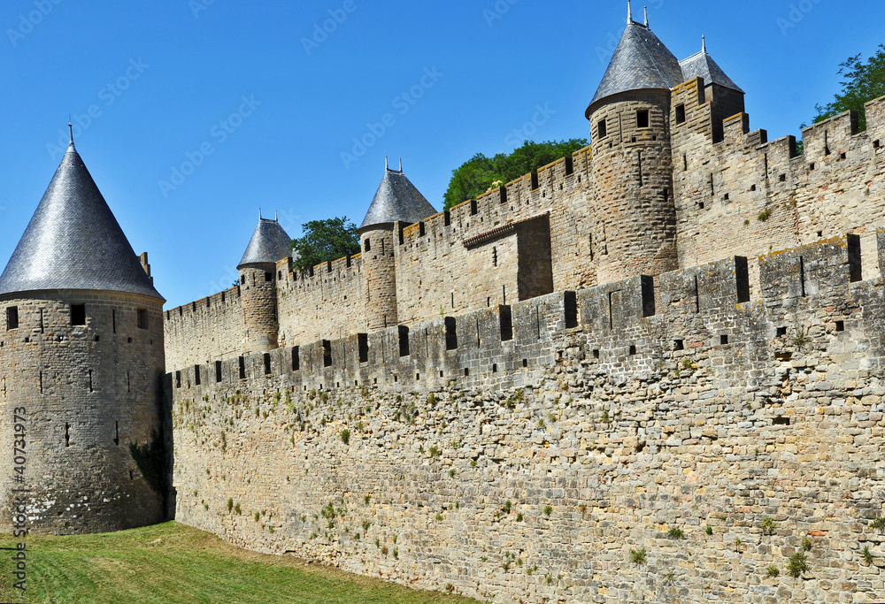 Il villaggio fortificato di Carcassonne, Francia