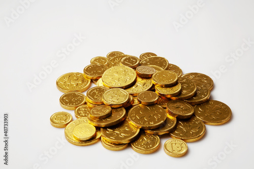 chocolate money coins photo