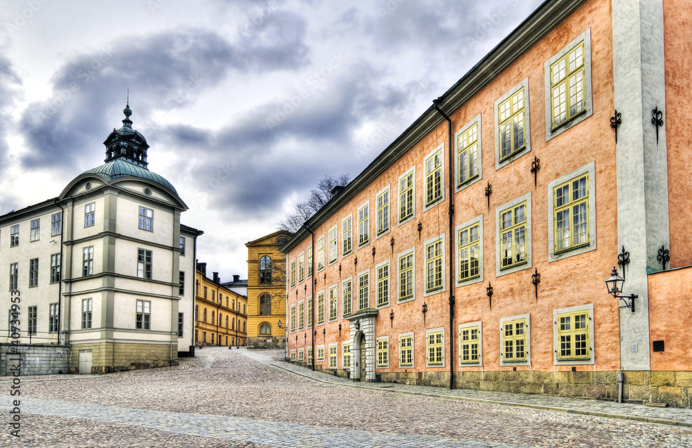 Fototapeta premium Old noble architecture on the island Riddarholmen in Stockholm.