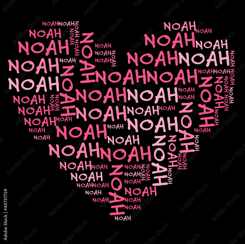 Ich liebe Noha | I love Noah Stock Illustration | Adobe Stock