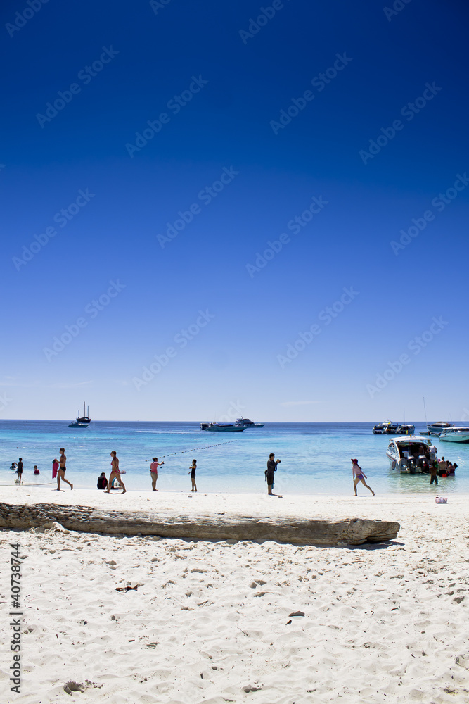 Obraz premium many people in a beach