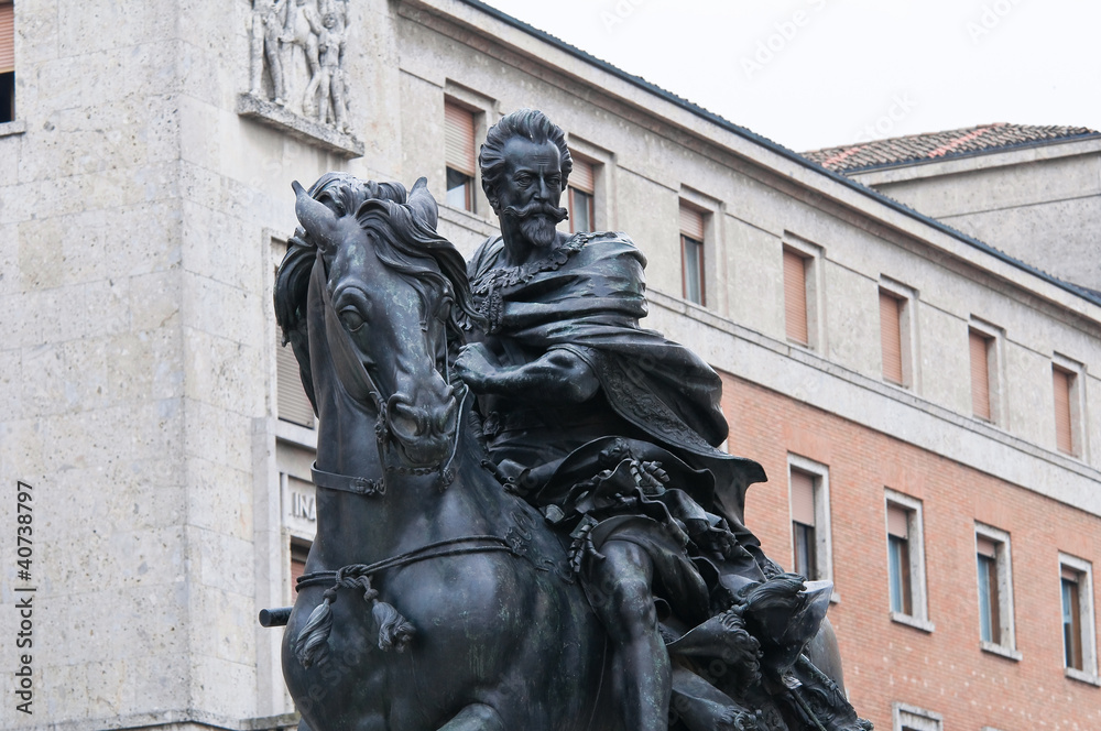 Alessandro Farnese Statue. Piacenza. Emilia-Romagna. Italy.