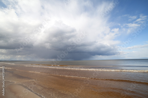 Sea and clouds.