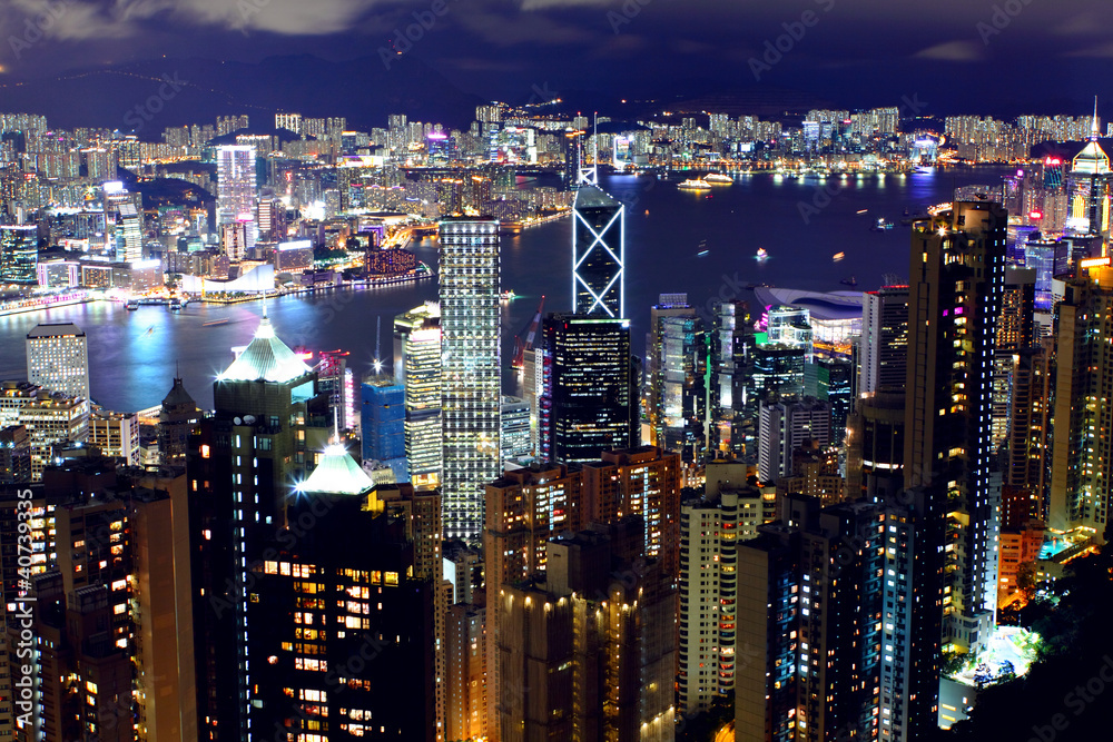 Hong Kong at night