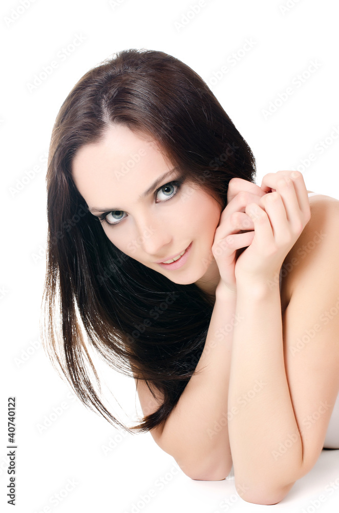 The young beautiful girl with a Evening make-up The young beautiful girl with a Evening make-up