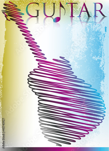 Abstract guitar. vector illustration