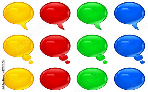 Round speech bubbles