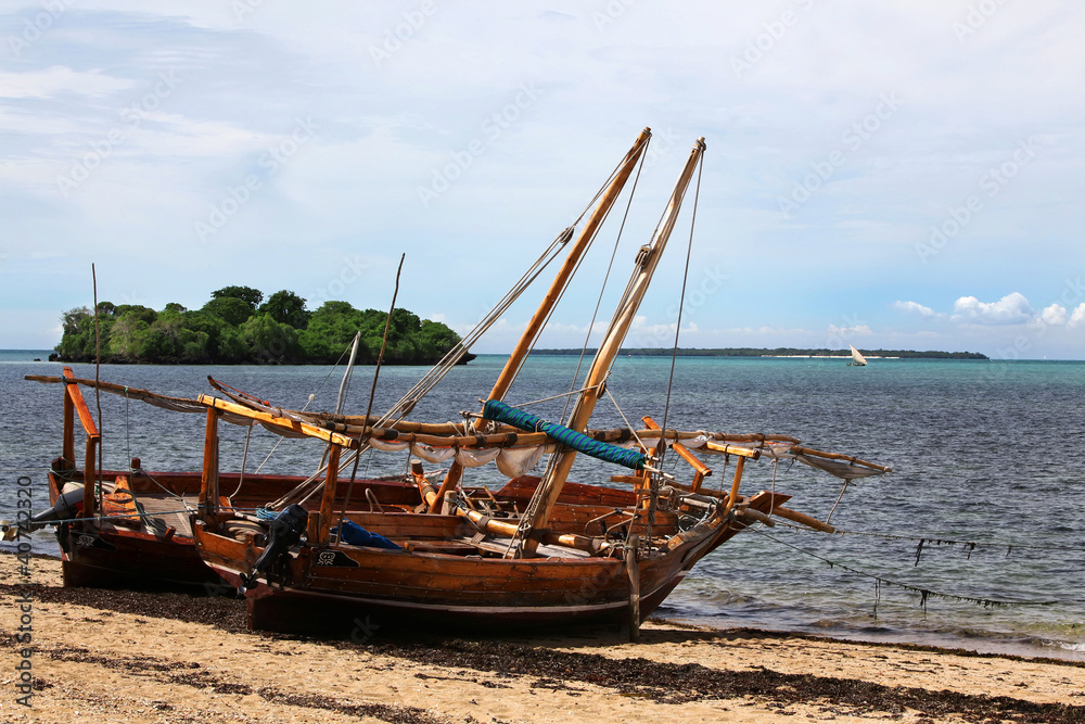 Two fishing boats waiting for high tide. Two fishing boats waiting for high tide.