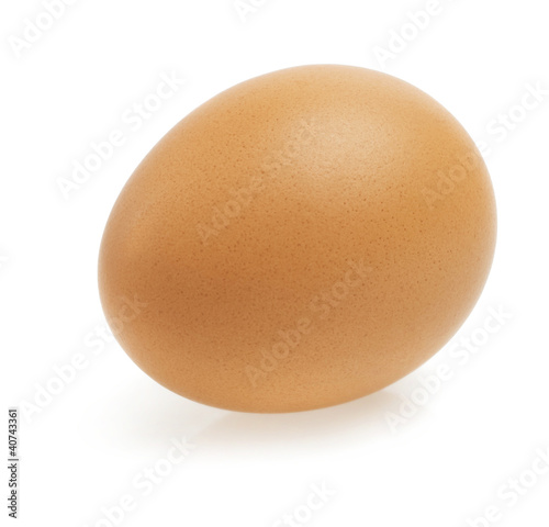 close up of egg on white background with clipping path