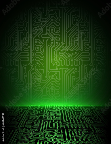 Vector green energy electronic background. eps10