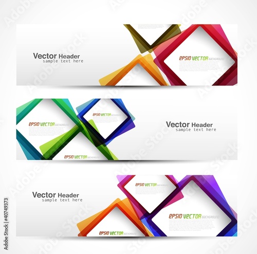abstract modern website banner set vector design