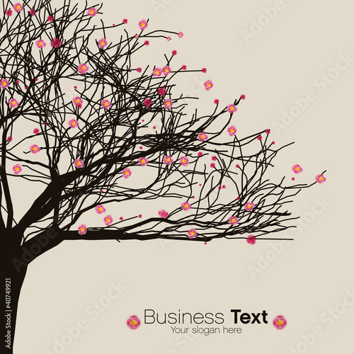 vecteur, fond arbre