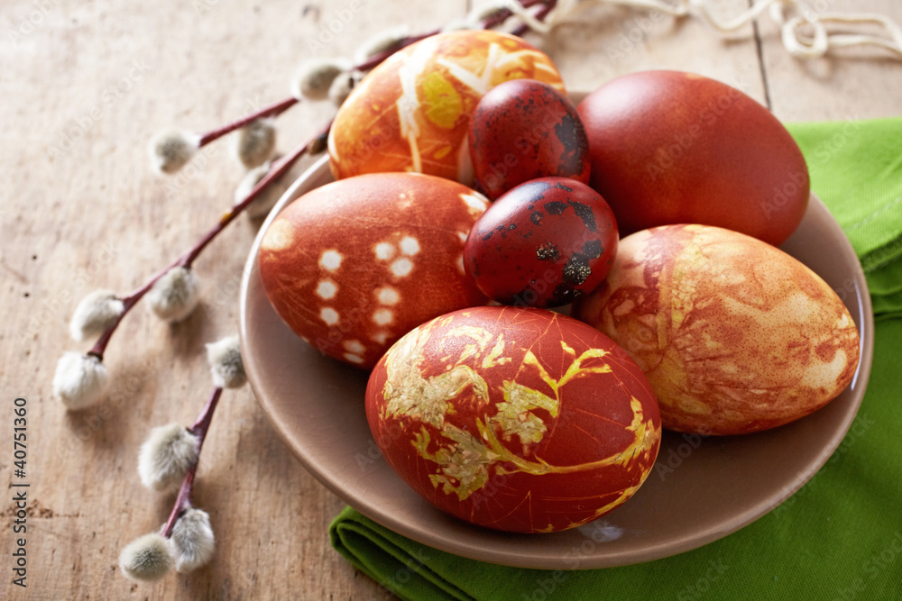 easter eggs colored with onion skin easter eggs colored with onion skin