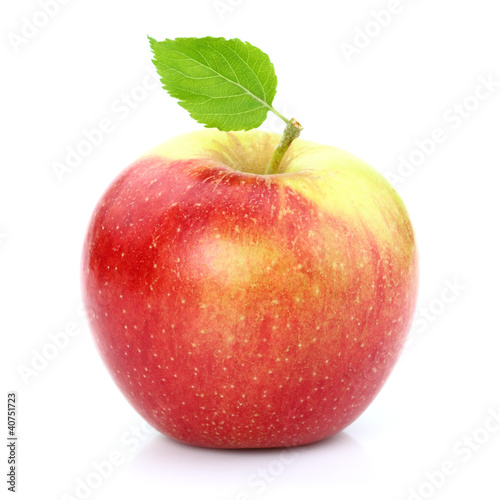 Sweet apple with leaf