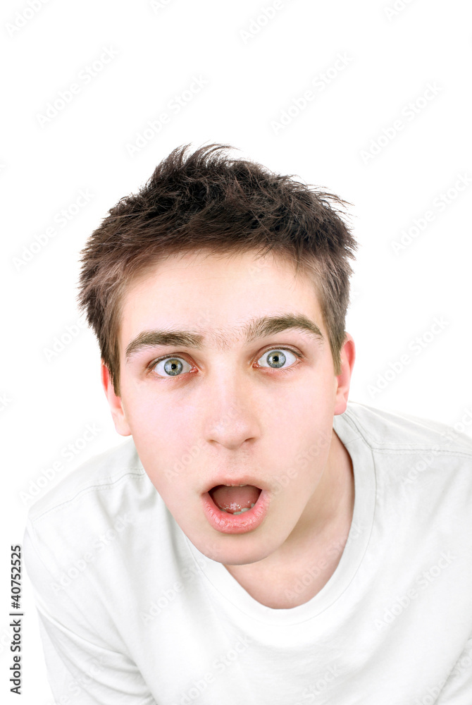 amazed young man