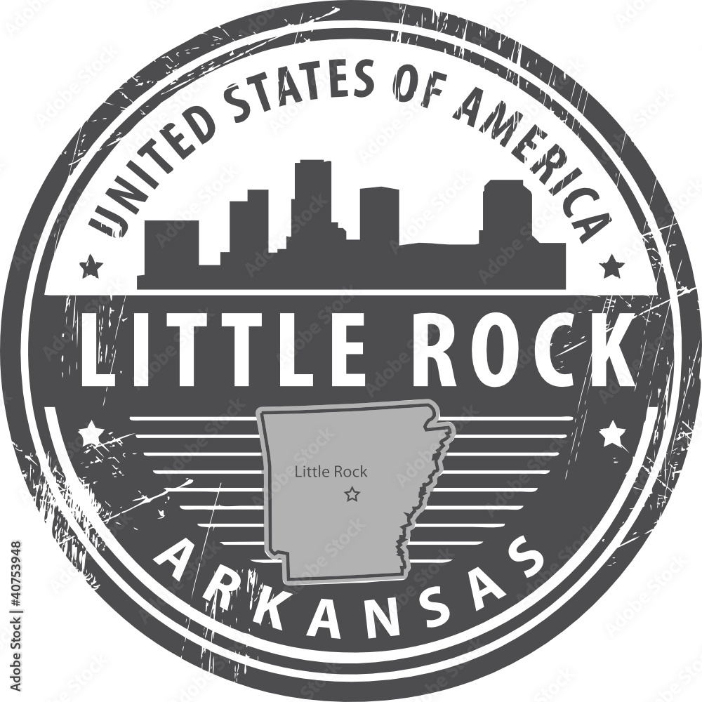 Stamp with name of Arkansas, Little Rock, vector illustration Stamp with name of Arkansas, Little Rock, vector illustration