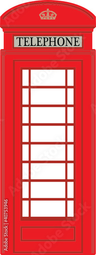 Phone booth, vector illustration