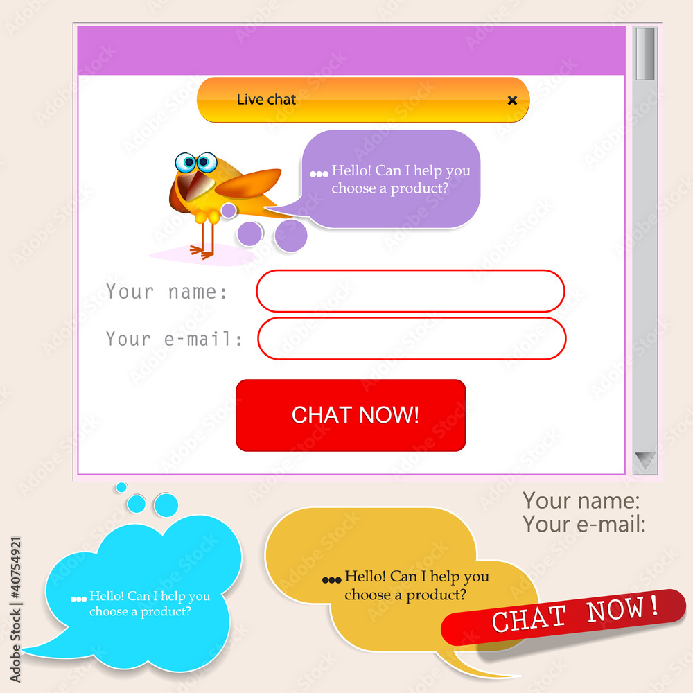 Obraz premium Speech bubbles for website template