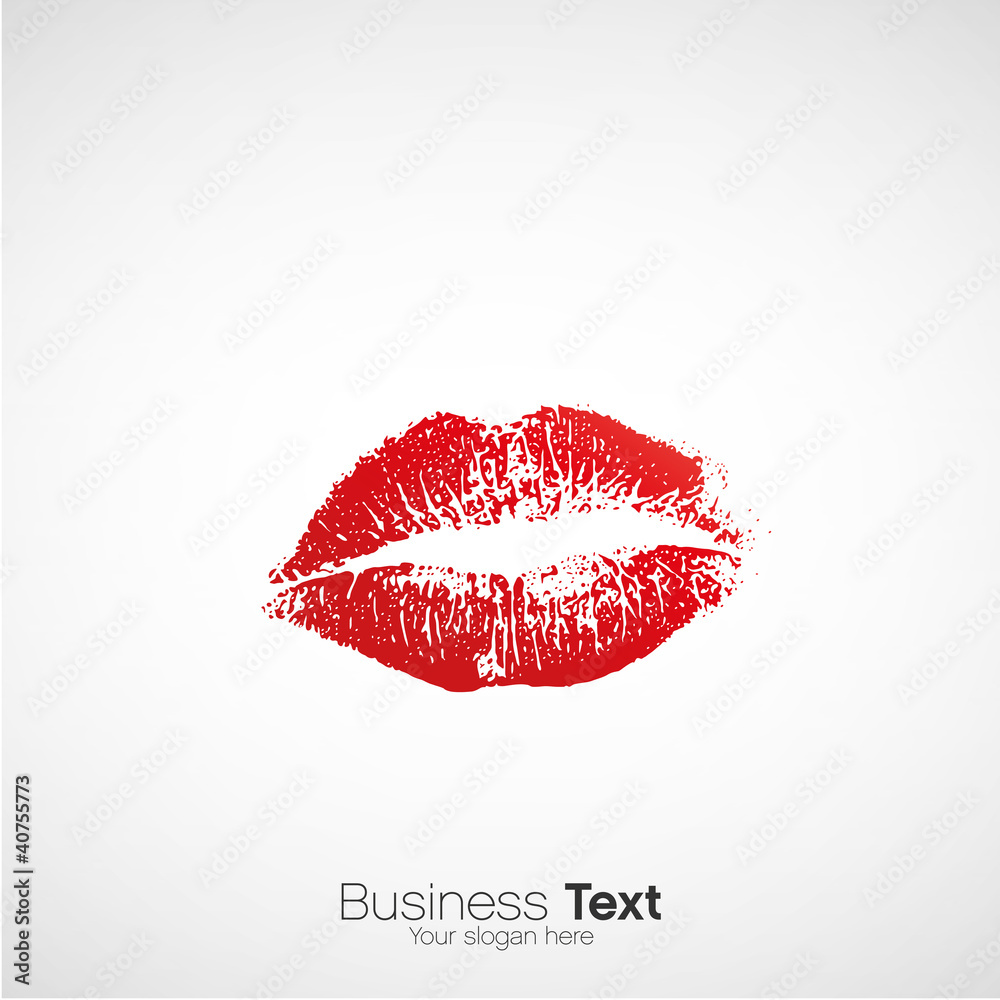 Fototapeta premium Sexy lipstick kiss