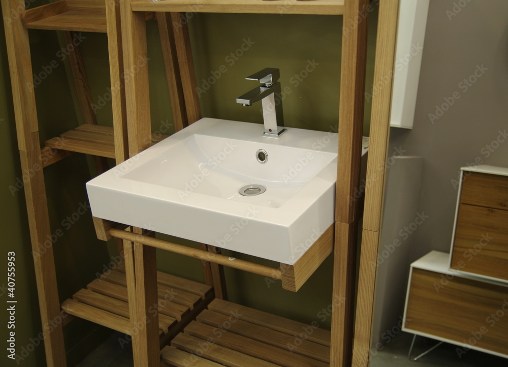 Fototapeta premium détail de salle de bain - lavabo