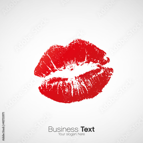 Sexy lipstick kiss vector