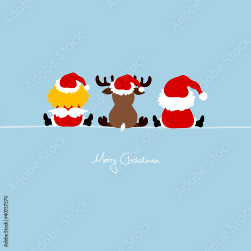 Santa, Angel & Reindeer Santa´s Hat Blue