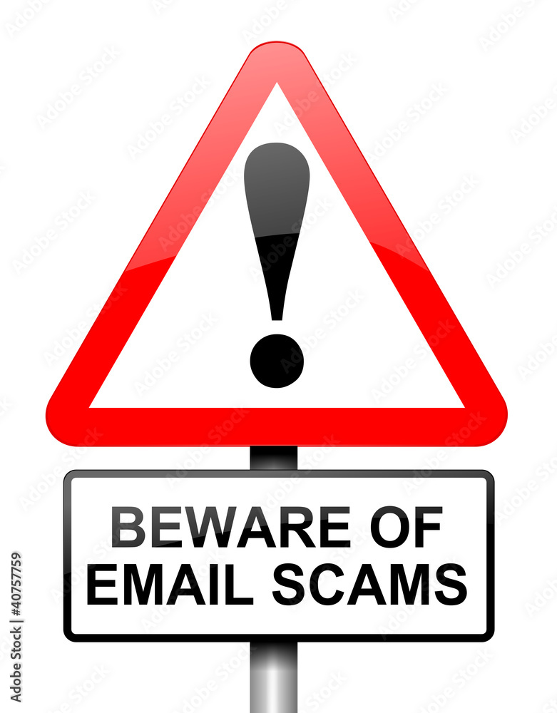 Email scam concept.