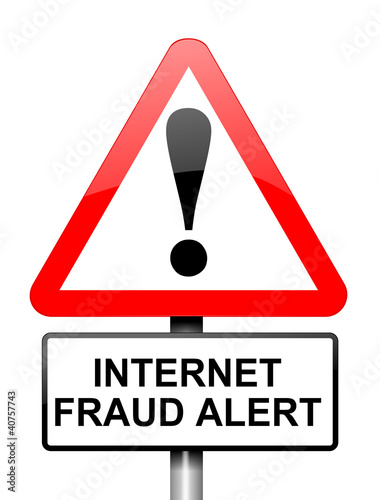 Internet fraud concept.