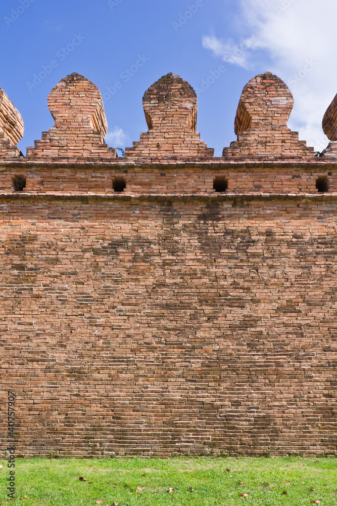 Fototapeta premium Texture of ancient laterite wall