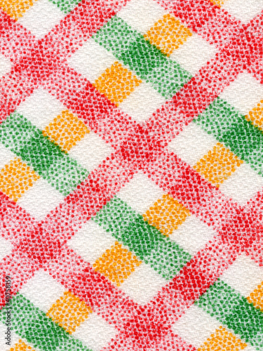 fabric in a red  yellow  green and white cell