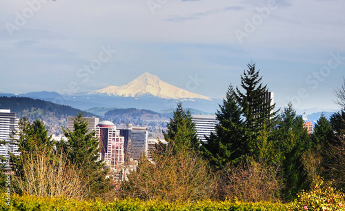 Portland and the Mount hood