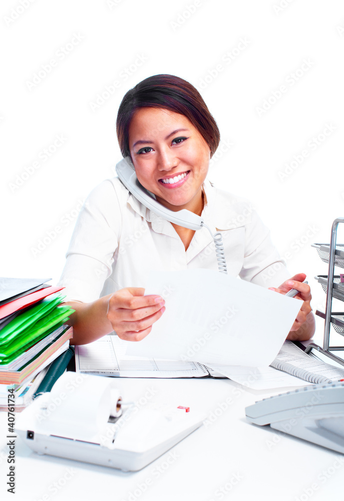 Young business woman. Young business woman.