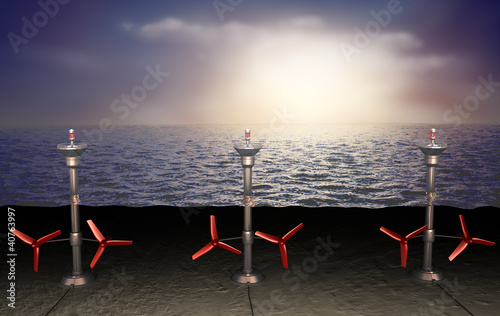 Foto Tidal energy illustration