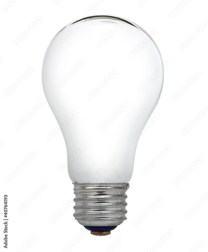 empty electric light bulb on a white background empty electric light bulb on a white background