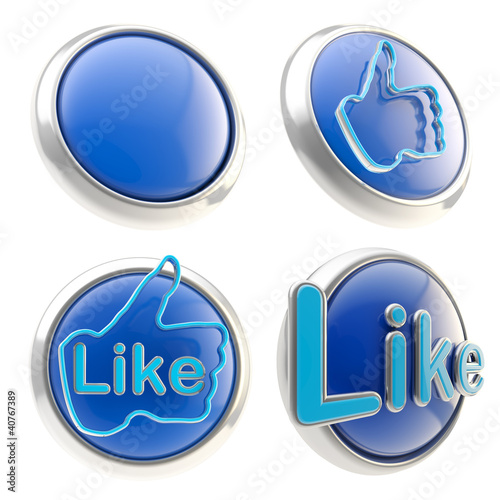 Set of four like buttons is...