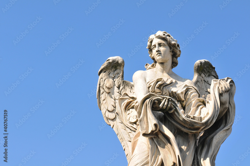 Architectural detail of Sant Angelo castle in Rome, Italy