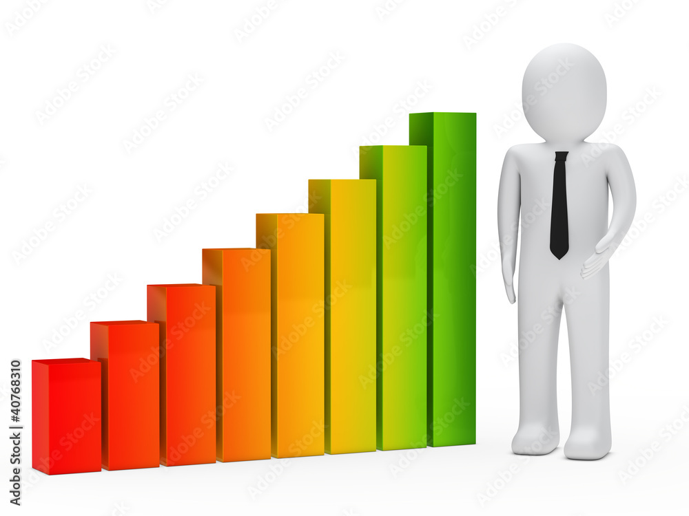 businessman graph businessman graph