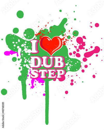 I love dub step vector