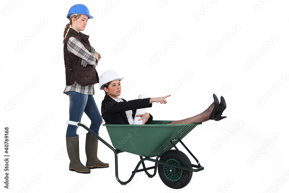 Two construction workers Two construction workers