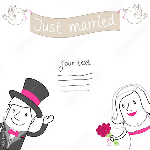 Figur, Brautpaar, Just married 2