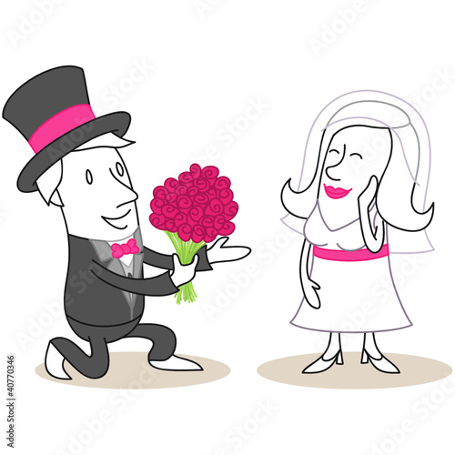 Figur, Blumen für die Braut